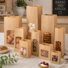 Grease- and moisture-resistant paper bags for patisseries and bakeries