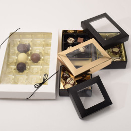 Praline boxes and lid window Sober-Series