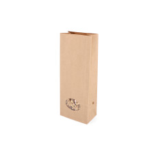 Pastry bag Brown with PE barrier and window 105x65x270 mm, 50-pack