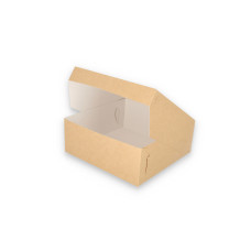 Classic Cake Box 250x250x100 mm Natural Brown (100-pack)