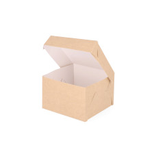 Classic Cake Box 150x150x100 mm Natural Brown (100-pack)