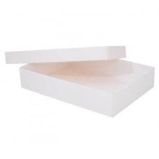 Sober-series box and lid 159x112x32 mm white (100-pack)