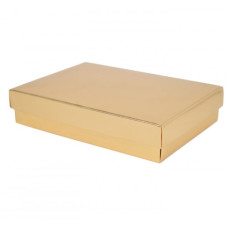 Sober-series box and lid 159x112x32 mm gold (100-pack)