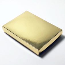 Sober-series box and lid 220x160x32 mm gold (100-pack)