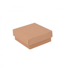 Sober-series box and lid 78x82x25 mm natural brown (100-pack)