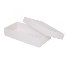 Sober-series box and lid 159x78x25 mm white (100-pack)
