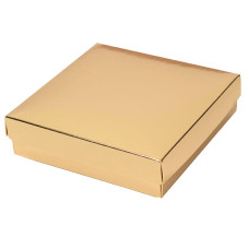 Sober-series box and lid 125x125x32 mm gold (100-pack)