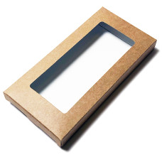 Box for chocolate bars 160x80x15 mm natural brown (100-pack)