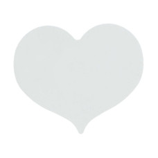 Heart 58x58 mm white (1000-pack)