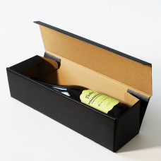 Gift boxLinen embossed 340x90x90mm black 1 bottle (100-pack)