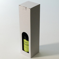 Bottle box window 88x88x340mm white 1 bottle (50-pack)