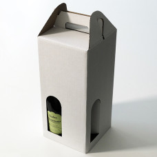 Bottle box window 170x176x360mm white 4 bottles (15-pack)