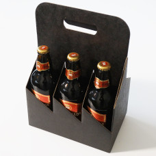 Bottle basket 195x130x290mm black 6 bottles (30-pack)