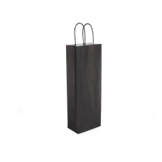 Bottle bag with twisted handles 140x80x390 mm black (300-pack) Bottle bag with twisted handles 140x80x390 mm black (300-pack)