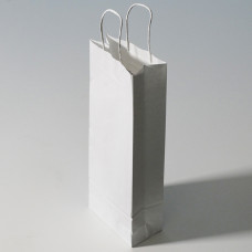 Bottle bag with twisted handles 150x80x395 mm white (25-pack) 