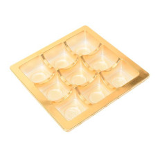 Insert 125x125x20  mm 9p gold (100-pack)