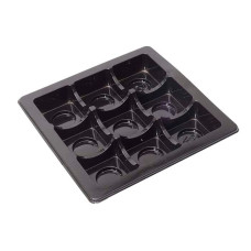 Insert 125x125x20  mm 9p Black (100-pack)