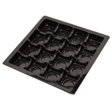 Insert 160x160x20 mm 16p black (100-pack)