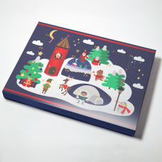 Advent calendar Santatown 365x260x35 mm (25-pack)