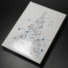 Advent calendar shiny Christmas tree 365x260x35 mm (25-pack)