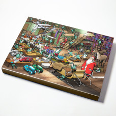 Advent calendar Santa's workshop 365x260x35 mm (25-pack)