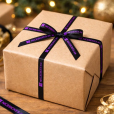 Gift ribbon with your own print 10mm, 3000 meters (300m/roll x 10 rolls)