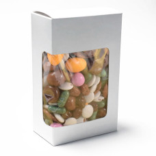 Box with window 80x45x130 mm matt white 100-pack