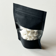 Standup pouches black window 85x50x145 mm 100-pack