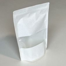Standup pouches white window 180x90x290mm 50-pack