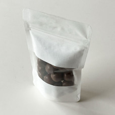 Standup pouches white window 110x65x185 mm 100-pack