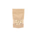 Doypack Standup pouches With window Natural brown 110x65x185 mm 100-pack