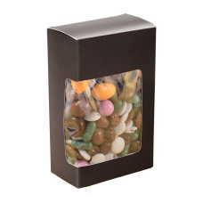 Box with window 80x45x130 mm matt black 100-pack